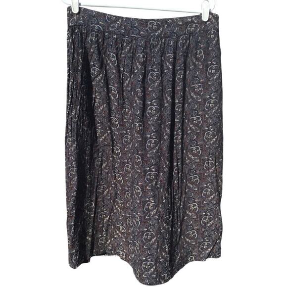 Fat Face Maxi skirt womens size 10 paisley gray grey modest long western boho - Picture 4 of 11